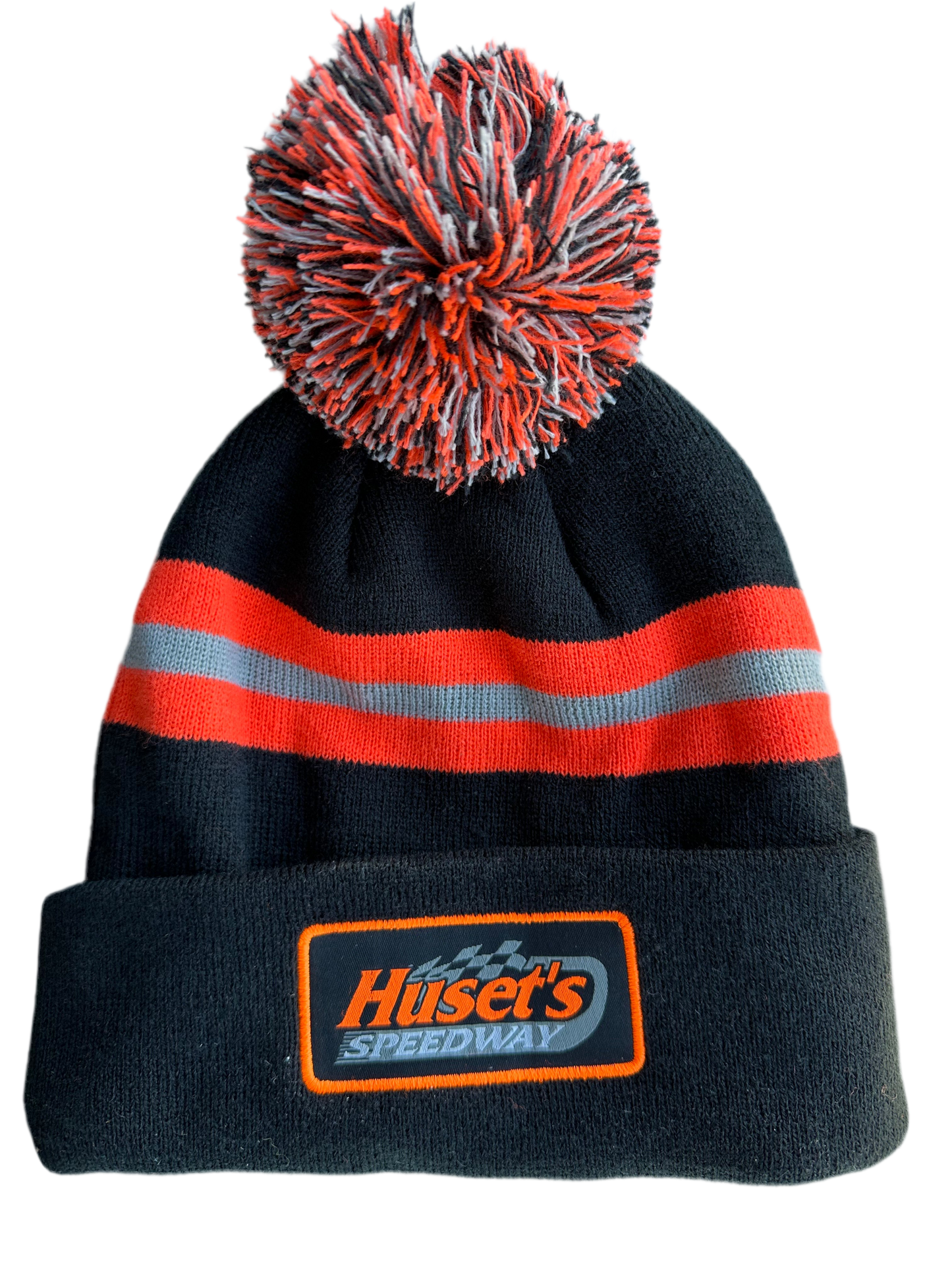 Huset's Orange Striped Stocking Cap