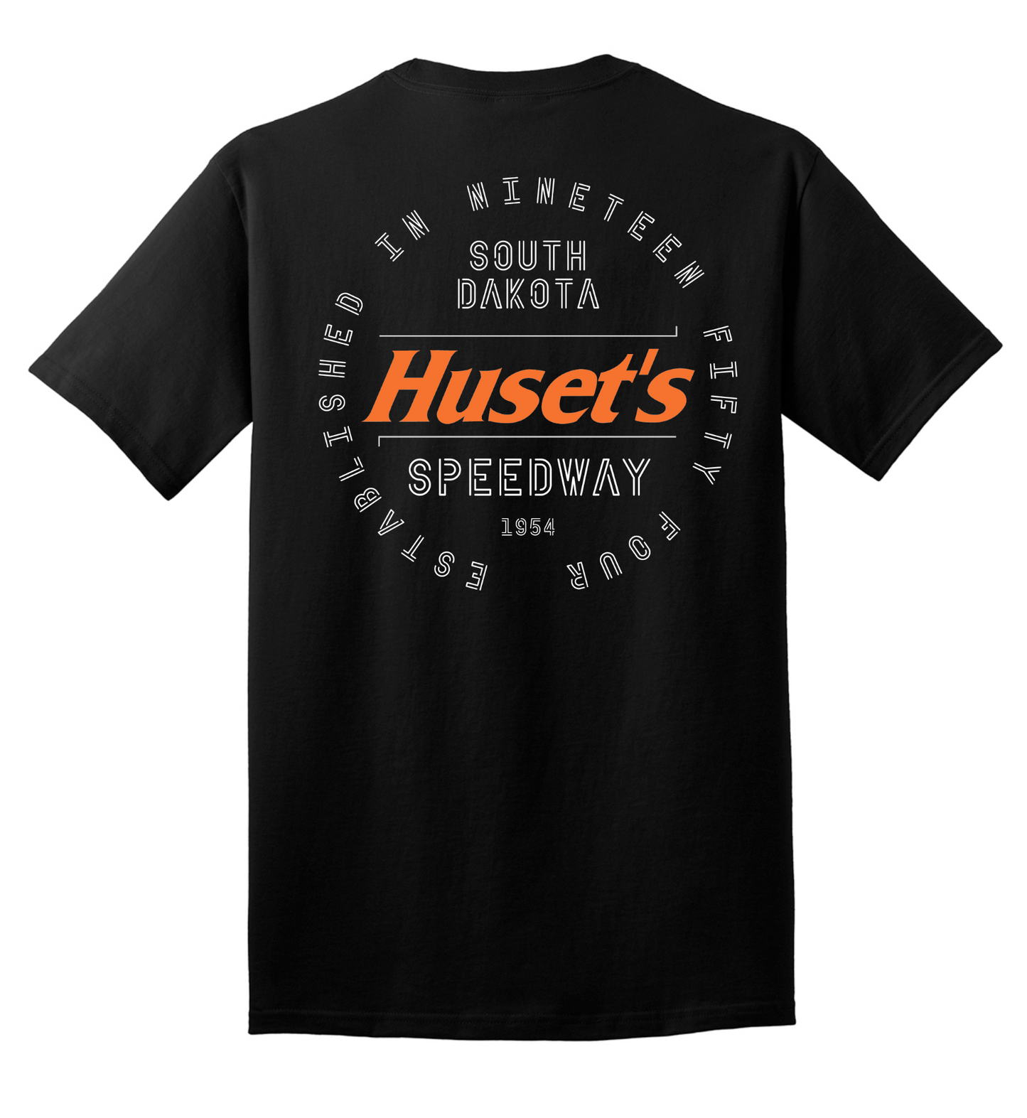 Huset's Circle Back Logo Black Cotton