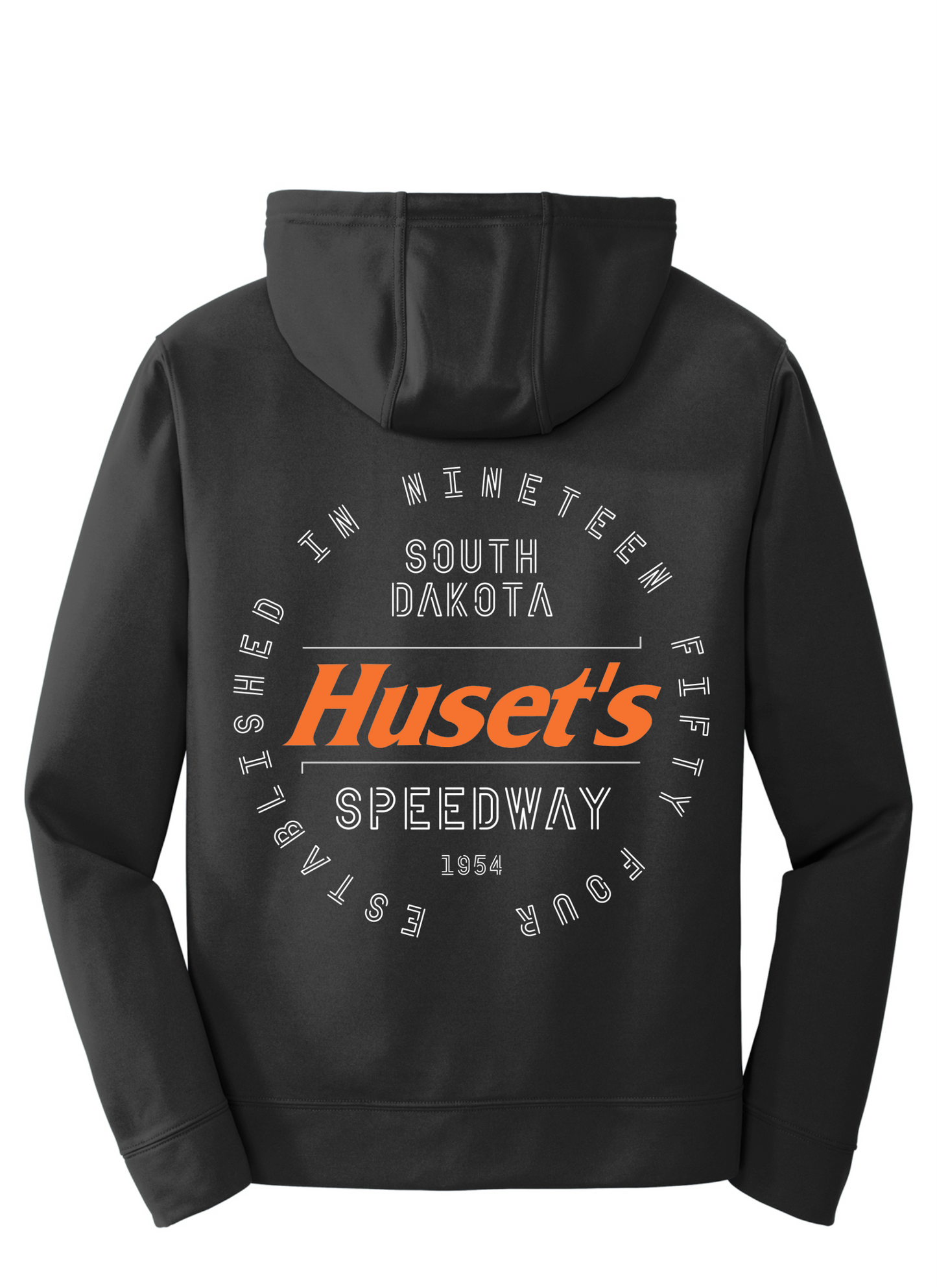 Huset's Circle Back Logo Black Hoodie
