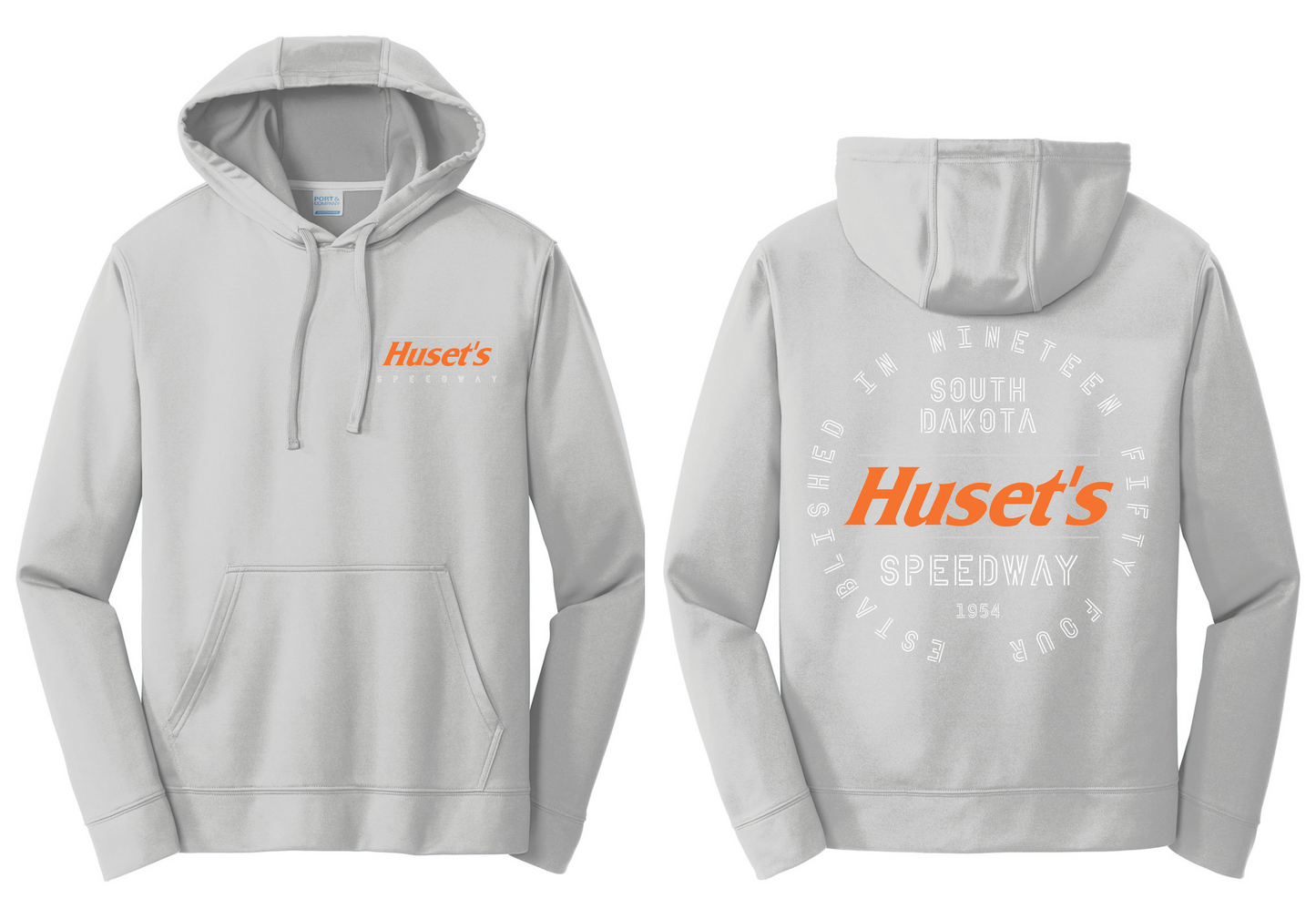 Huset's Circle Back Logo Gray Hoodie