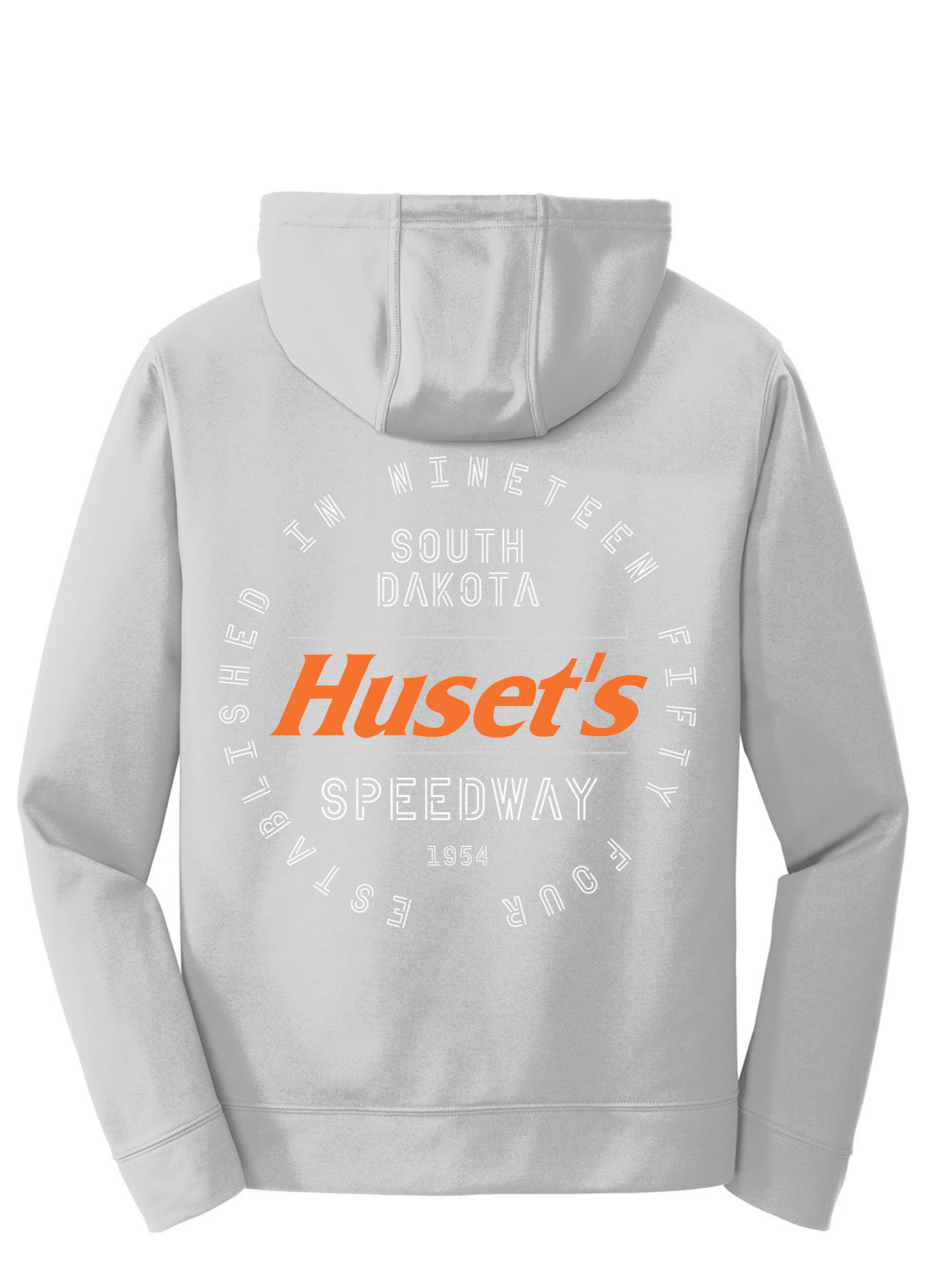 Huset's Circle Back Logo Gray Hoodie