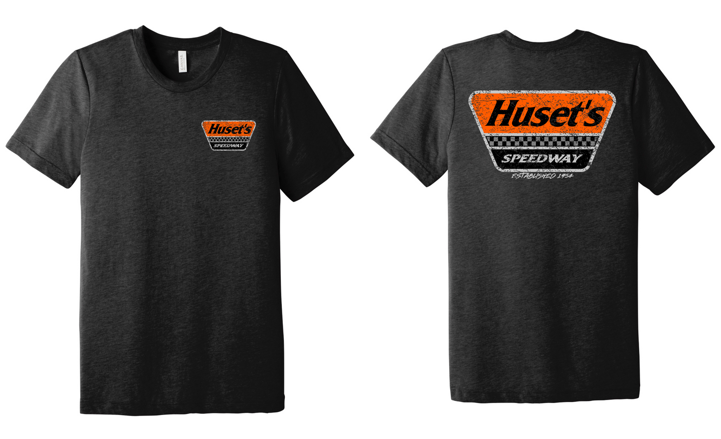 Huset's Trapezoid Logo Heather Gray Short Sleeve