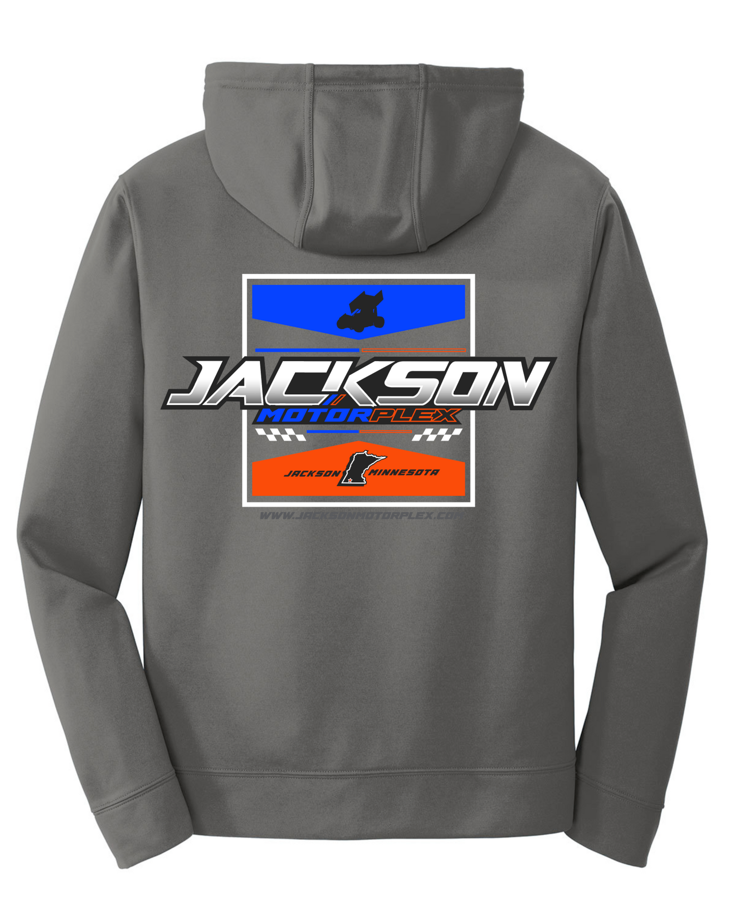Jackson Motorplex Gray Sweatshirt Back