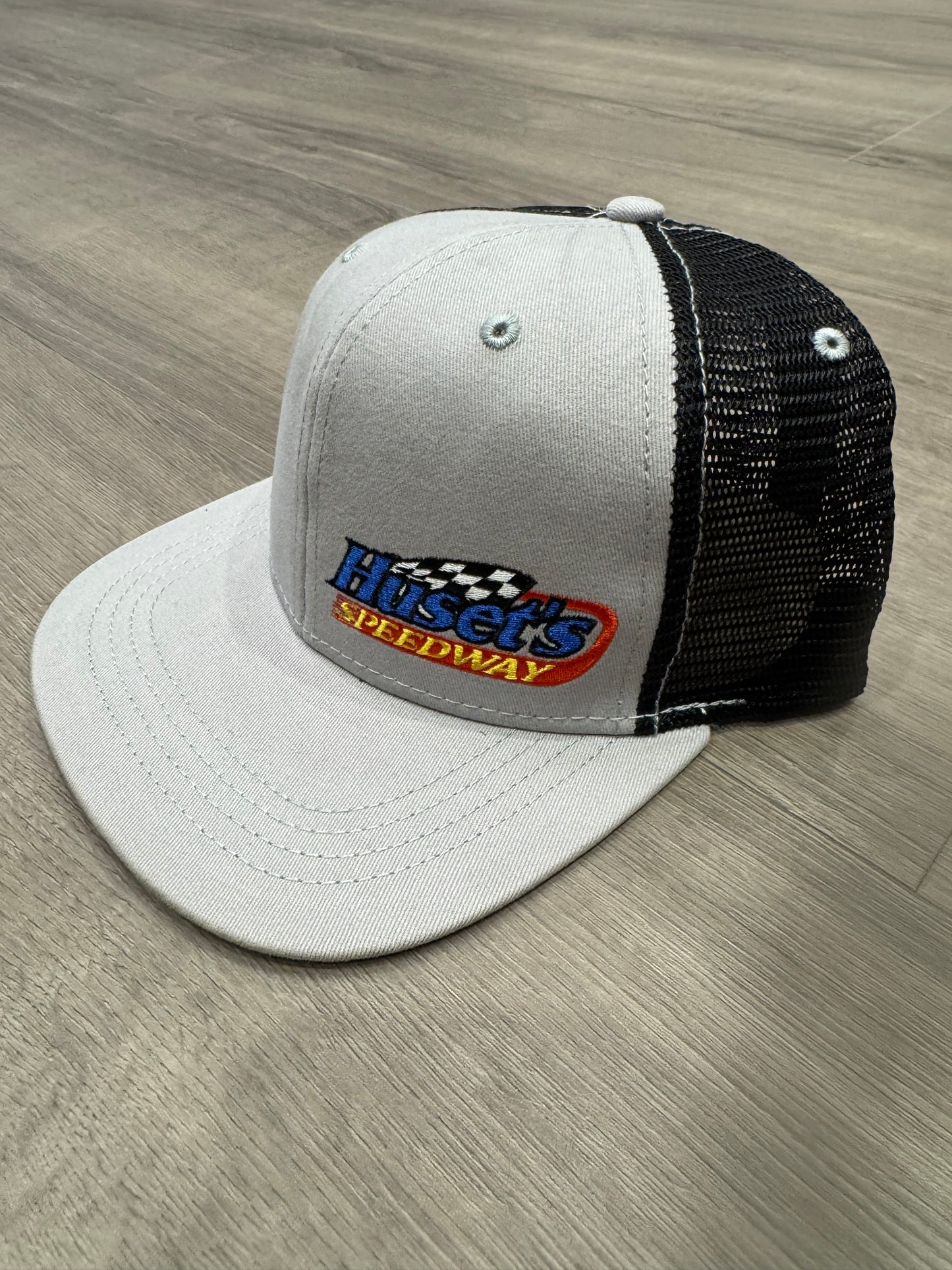 Huset's Speedway Colored Logo Gray Snapback Hat