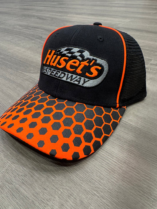 Huset's Black HoneyComb Snapback Hat