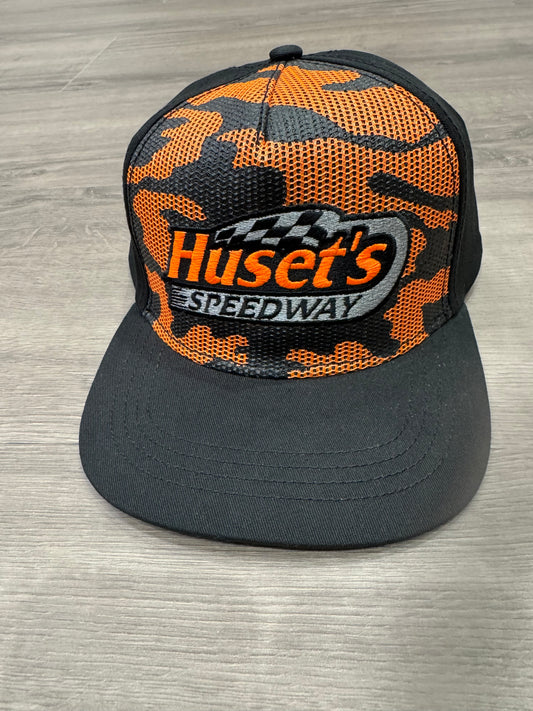 Huset's Orange Camo Snapback Hat