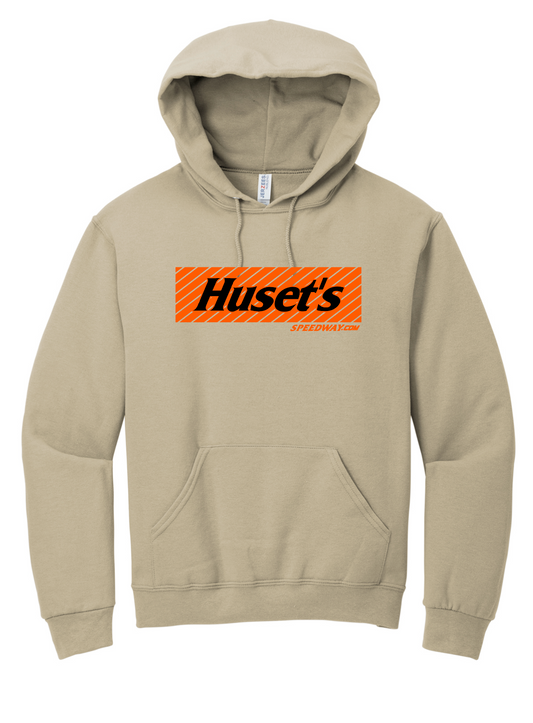 HusetsSpeedway.com Light Tan Sweatshirt Front 