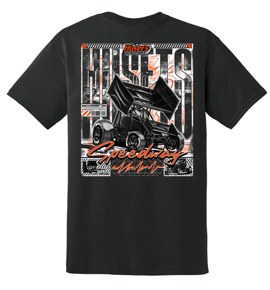 Huset's Heart Racing Black Short Sleeve Back