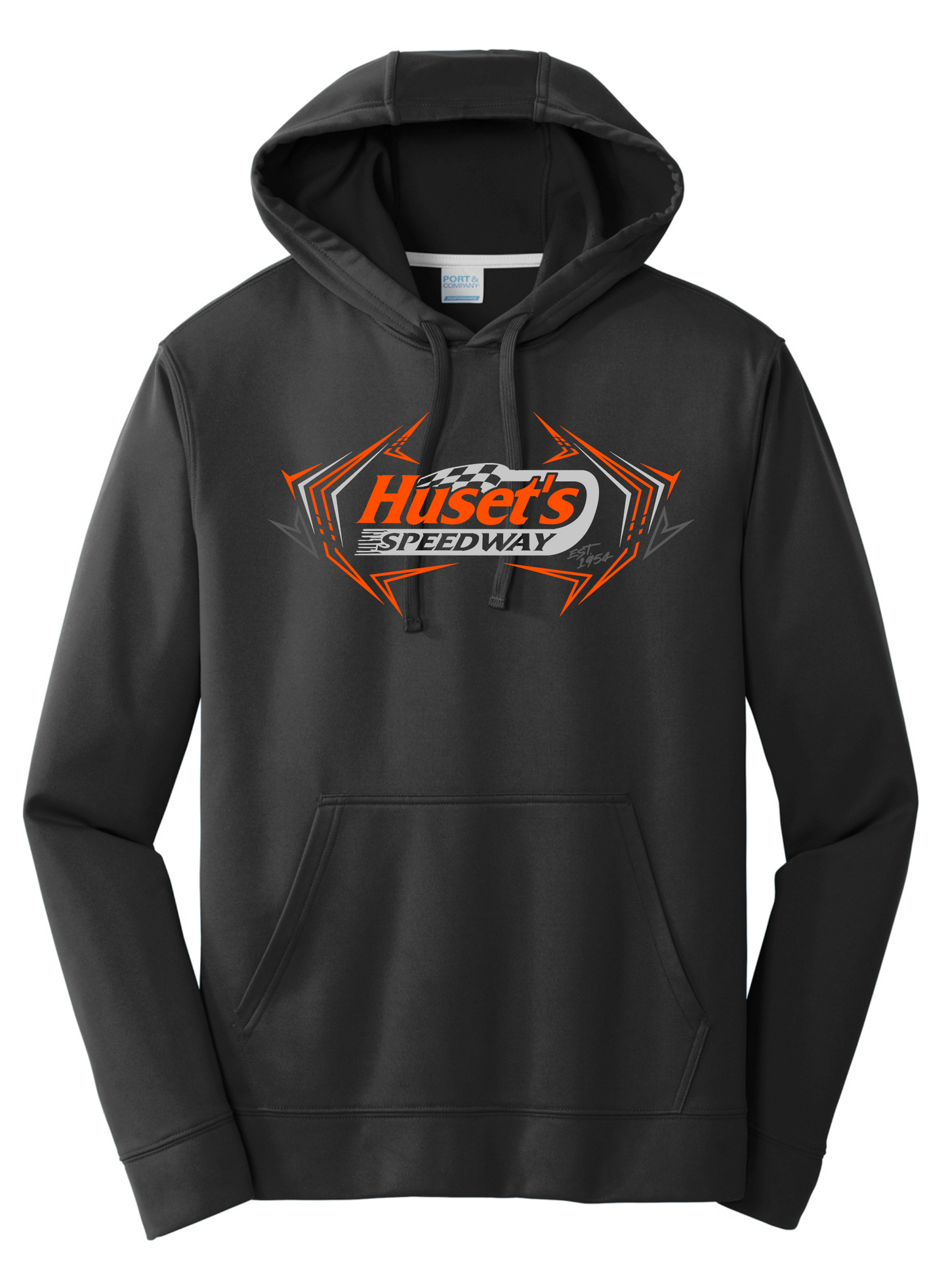 Huset's Speedway Linear Art Logo Black Sweatshirt