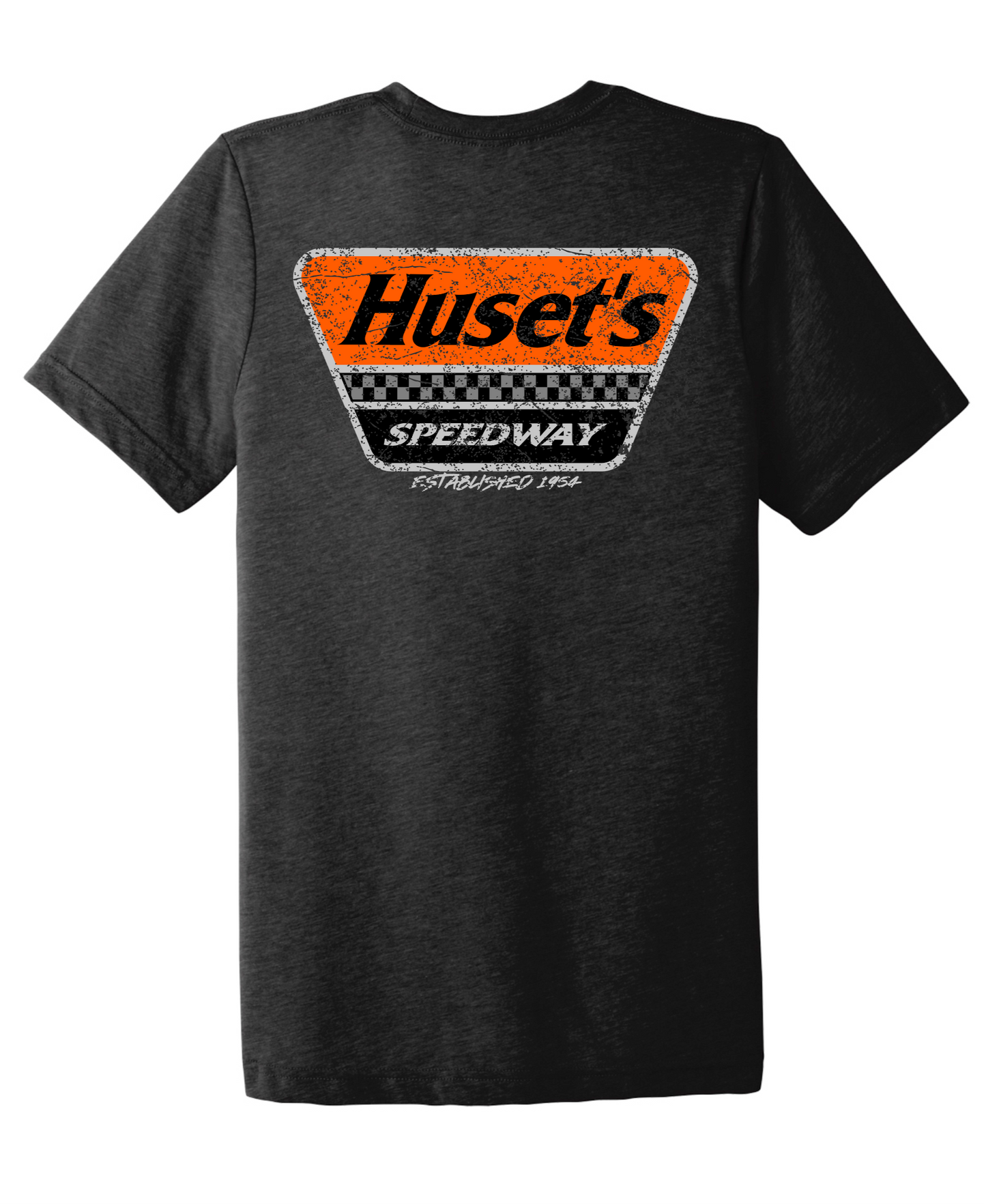 Huset's Trapezoid Logo Heather Gray Short Sleeve
