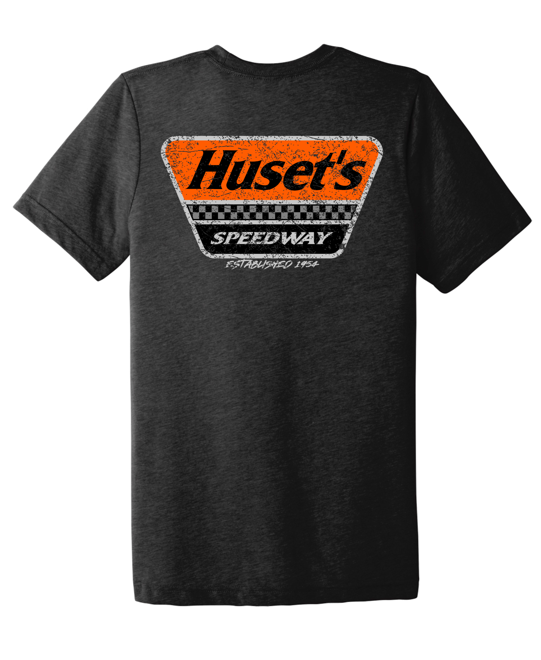 Huset's Trapezoid Logo Heather Gray Short Sleeve