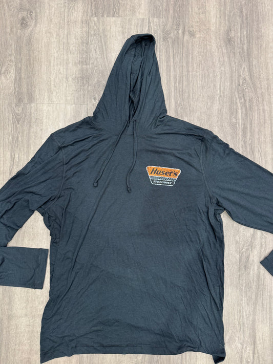 Huset's Trapezoid Logo Hooded Long Sleeve