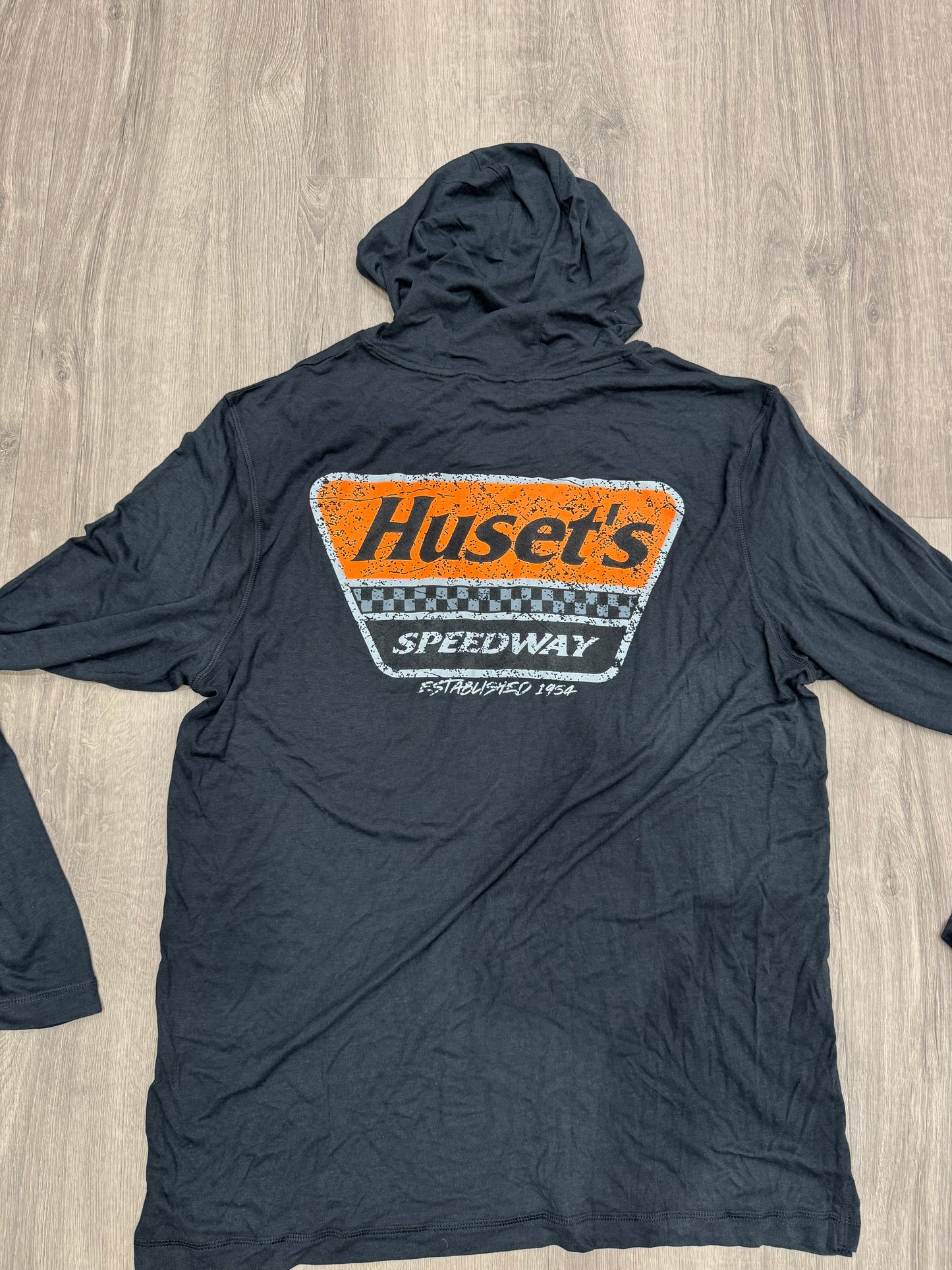 Huset's Trapezoid Logo Hooded Long Sleeve