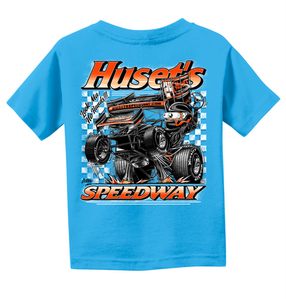 YOUTH Huset's Sprint Car 24' Blue Short Sleeve