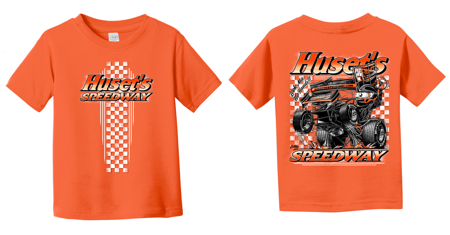 YOUTH Huset's Sprint Car 24' Orange Short Sleeve